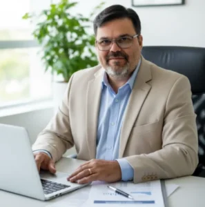 Dr Michel Aragão atendendo paciente no consultório em Junqueiro, fisioterapeuta e médico especialista em dor crônica e coluna